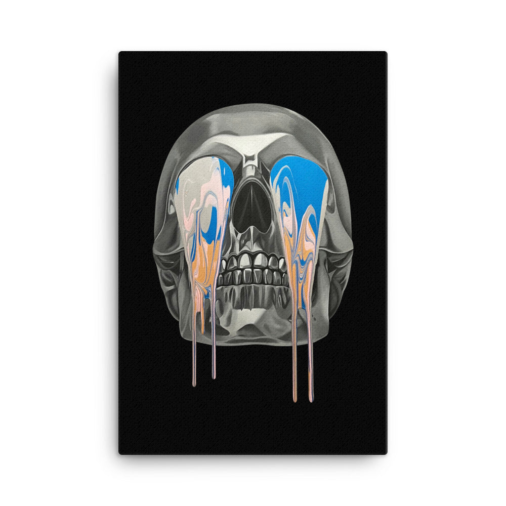 Melting Skull Canvas Prints