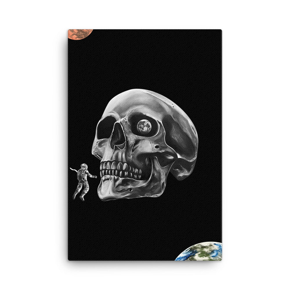 Skull Moon Canvas Print