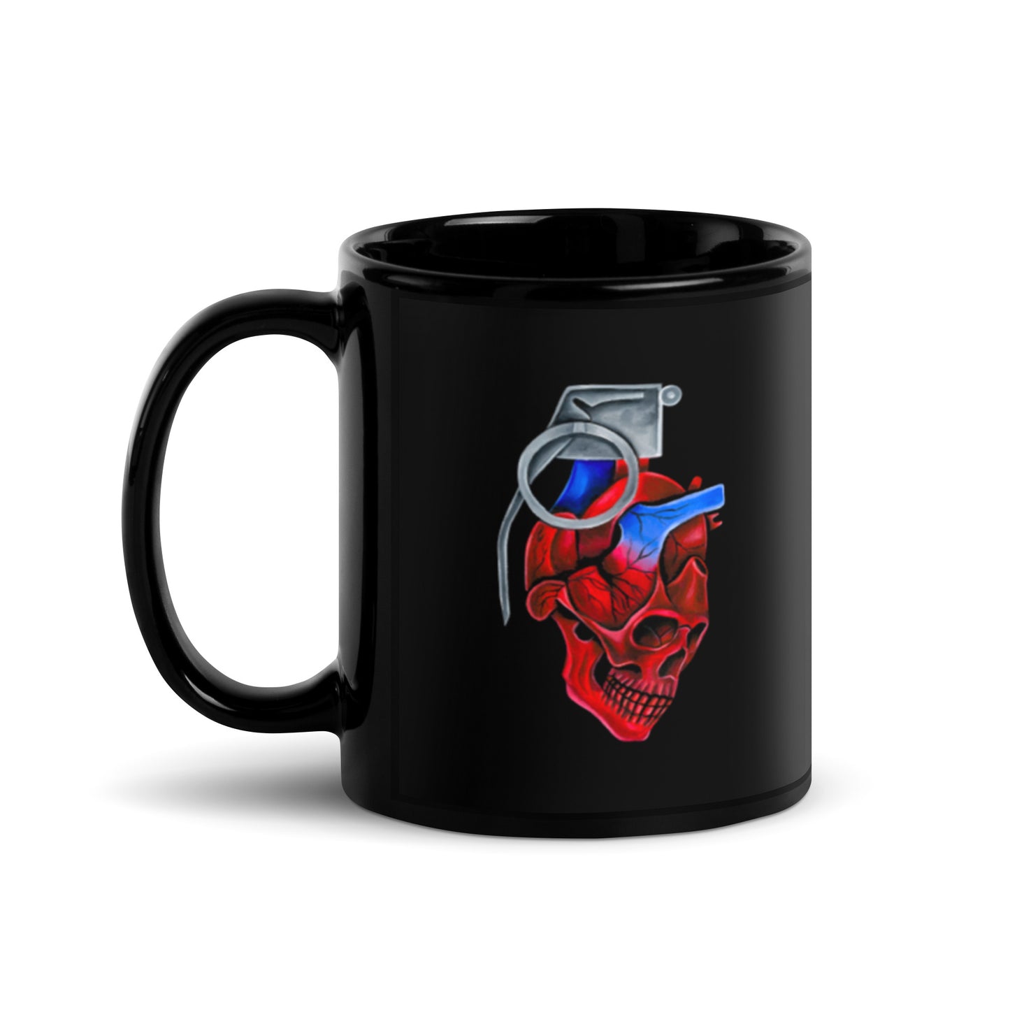 Skull Heart Grenade Mug